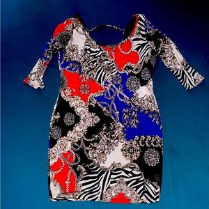 Forever 21 Baroque Body Con Dress in Size 2X